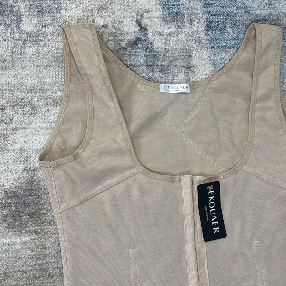 EKOUAER Shapewear Tank Womens XS Nude Compression Bodysuit NWT See Measurements